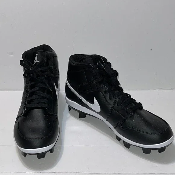 Air Jordan 1 Retro MCS Baseball Cleats Black Molded MEN'S 10 AV5354-001 NEW - Picture 9 of 15